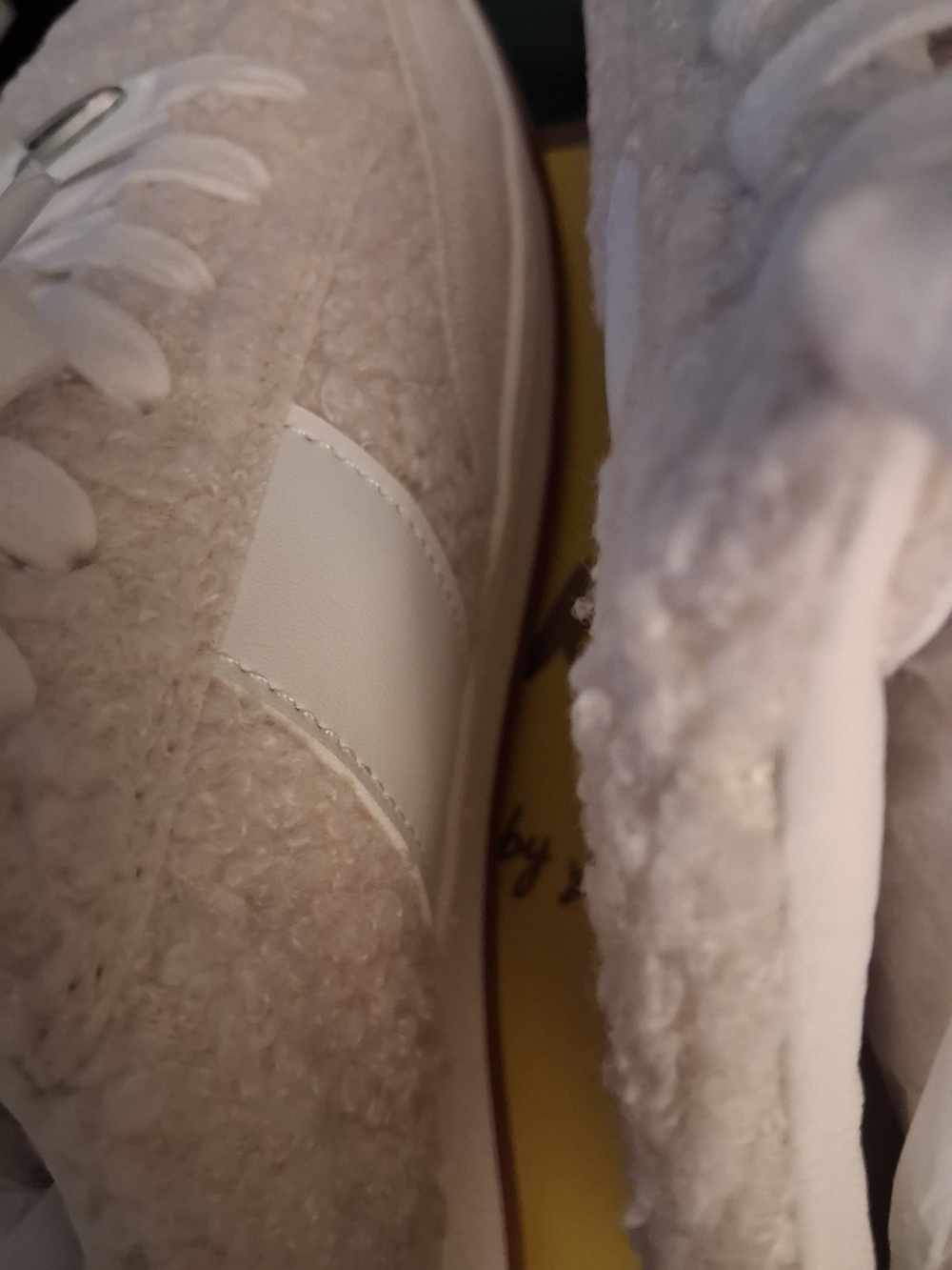NEW W/BOX Circus by Sam Edelman US Size 9M, Cream Sherpa Lace-Up Sneakers - Picture 10 of 16